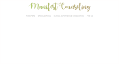 Desktop Screenshot of manifestcounseling.com